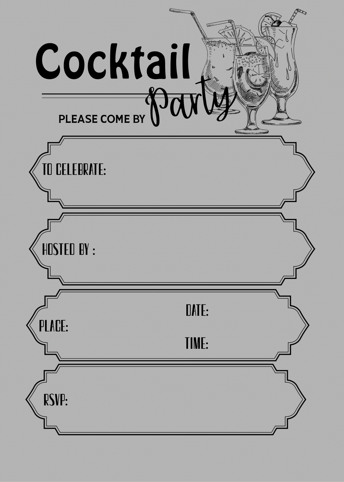 Editable Birthday Invitation